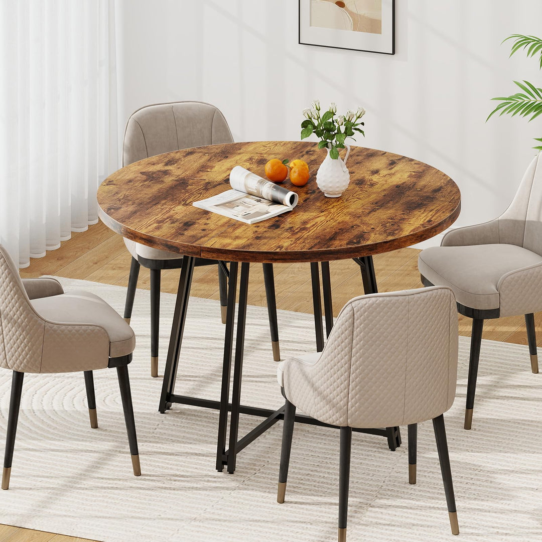 Giantex 47-inches Round Dining Table for 4-6 People