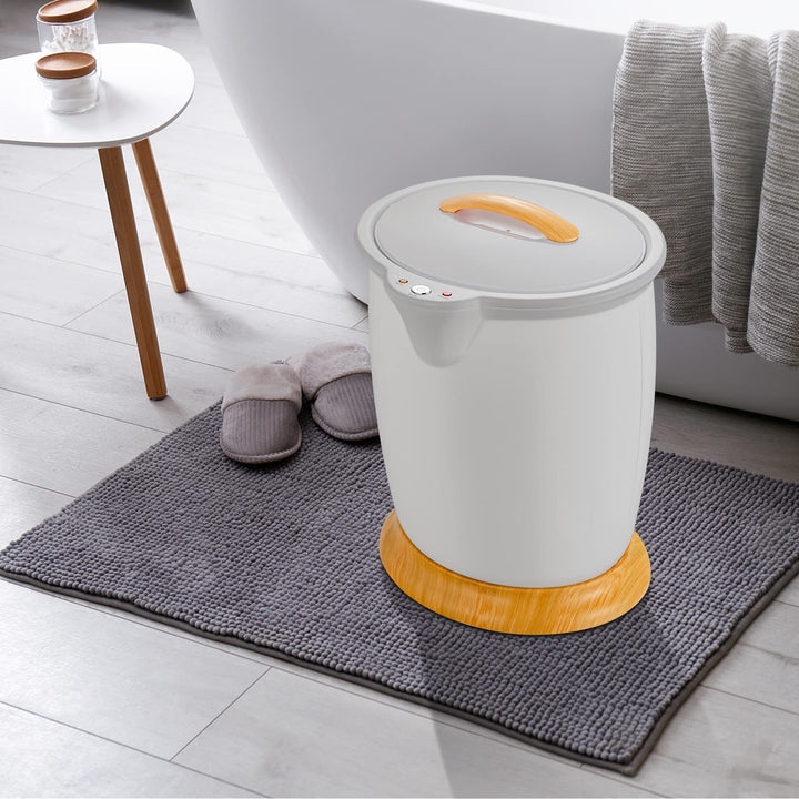 Giantex Towel Warmer Bucket 20L, Bathroom Towel Heater with Lid