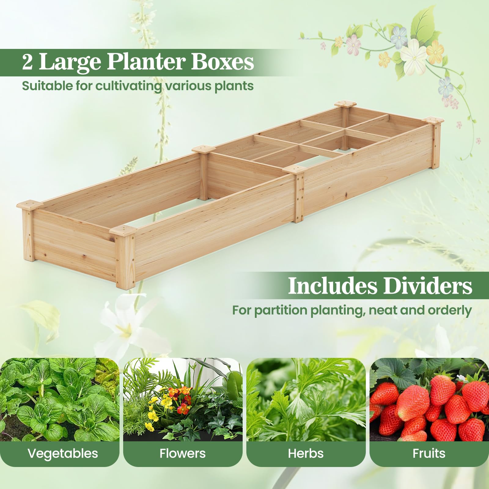 Giantex Wooden Raised Garden Bed