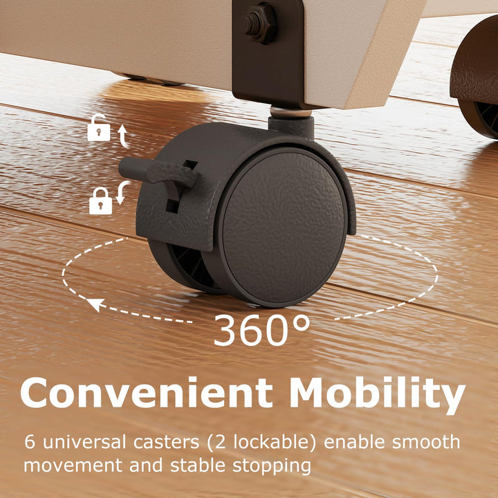 Giantex Folding Dining Table 3-in-1 Space-Saving Drop Leaf Kitchen Table with Lockable Wheels