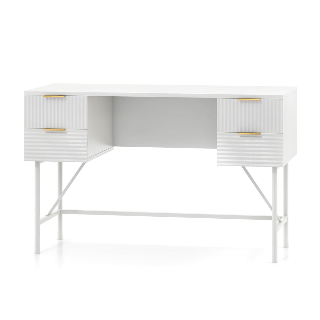 Giantex Modern Desk with 4 Drawers