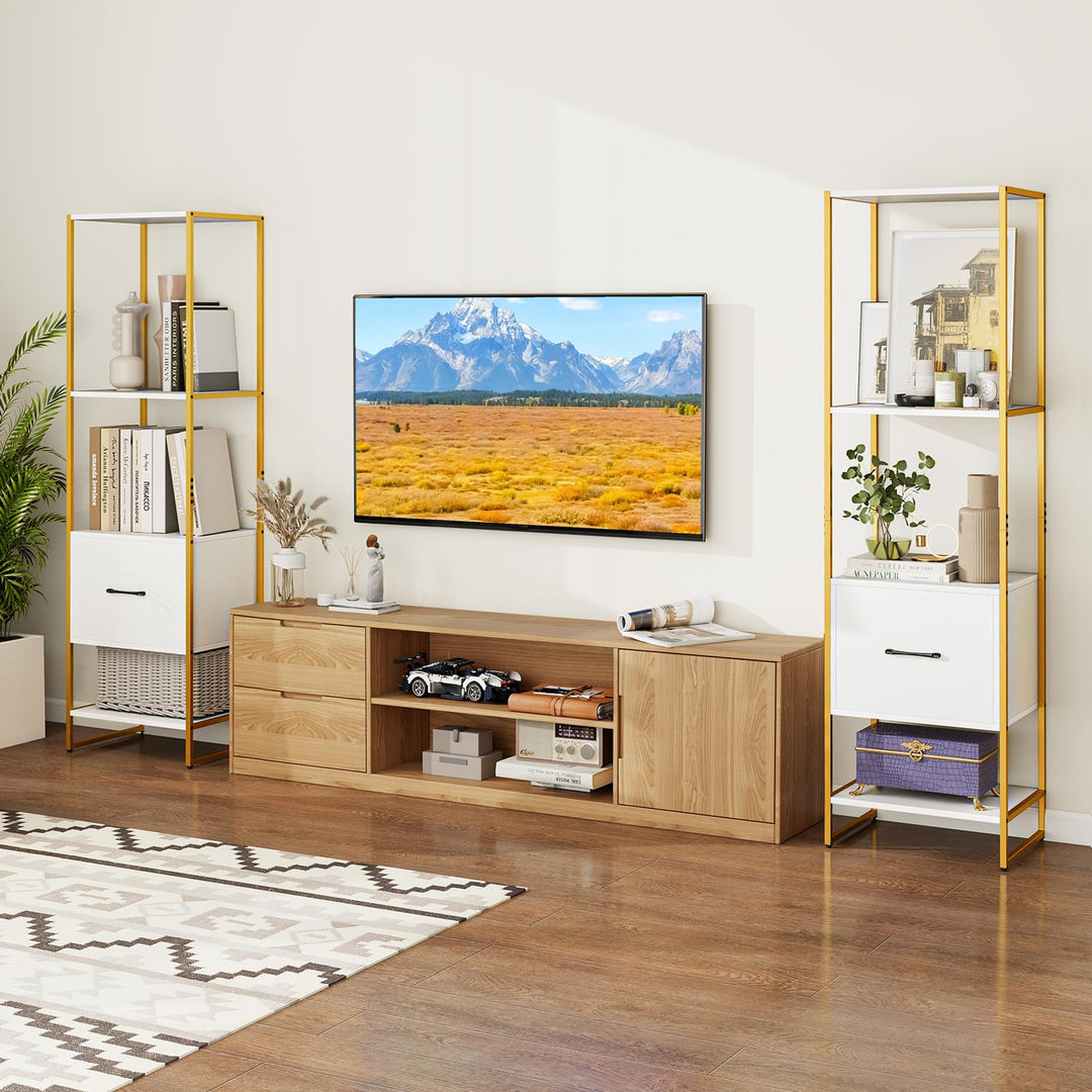 Giantex Bookshelf with Drawer