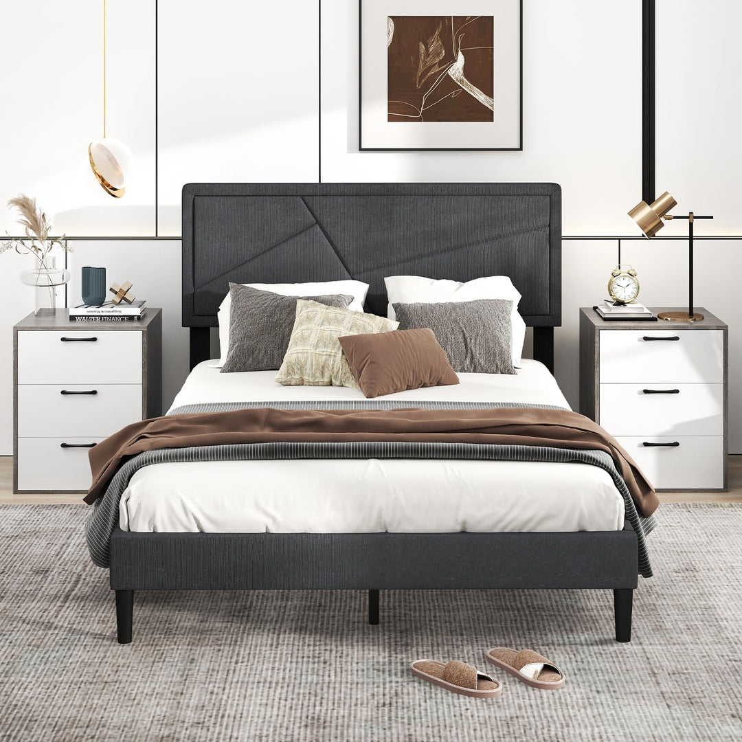 Giantex Nightstand with 3 Drawers for Bedroom Hallway