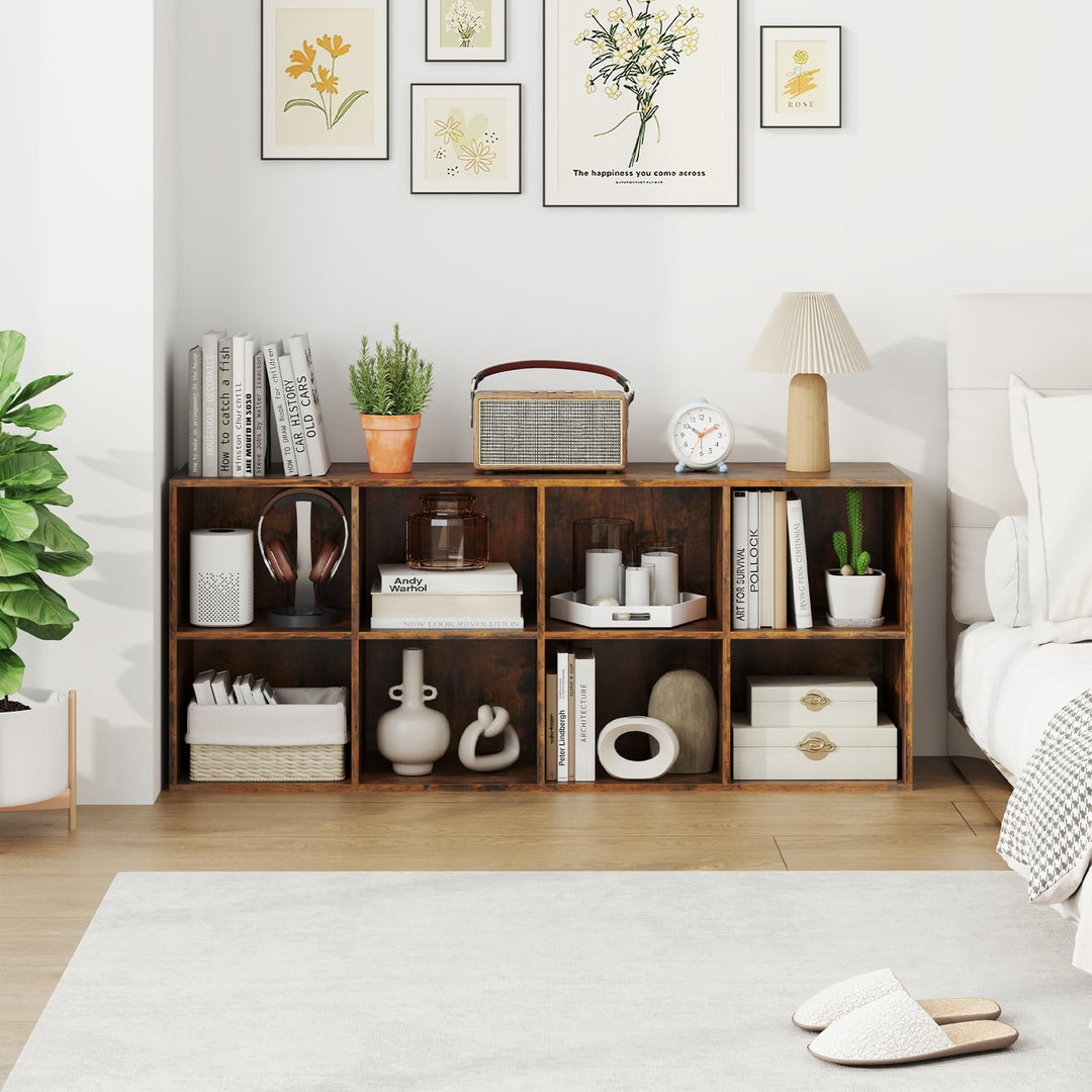 Giantex Floor Standing Bookshelf with Storage and 2 Anti Tipping Kits