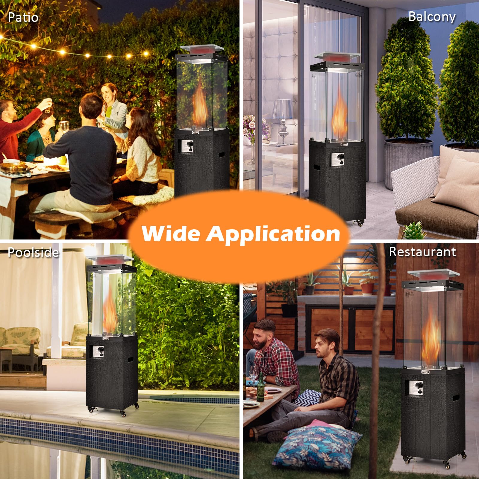 41,000 BTU Outdoor Heaters for Patio - Giantex