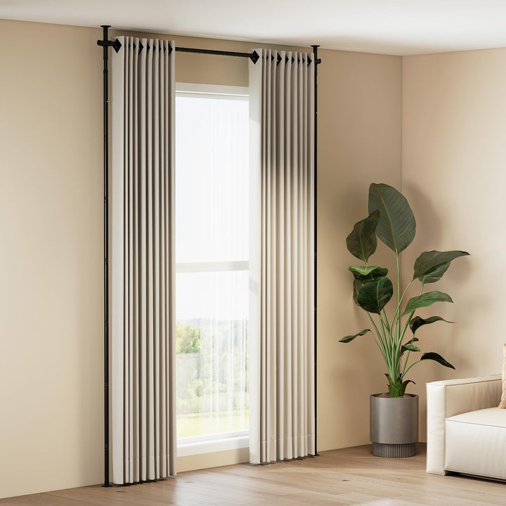 Giantex Room Divider Curtain Rod Adjustable 4-10 ft Height &amp; 28-72 in Width