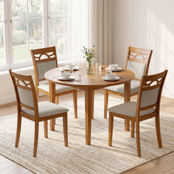 Giantex Wooden Dining Chairs Set of 2/4 for Dining Room