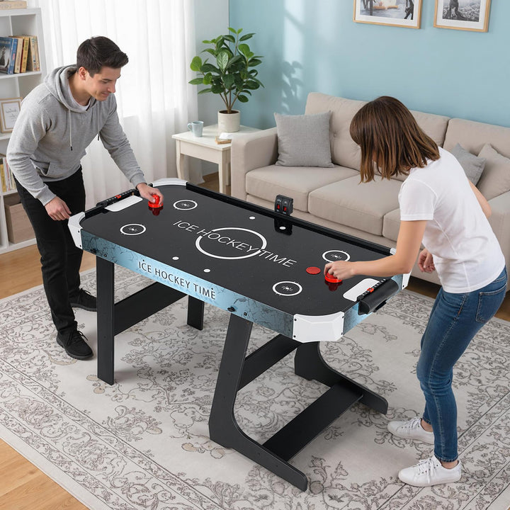 Giantex 56 Inch Foldable Arcade Hockey Game Table with LED Digital Scoreboard