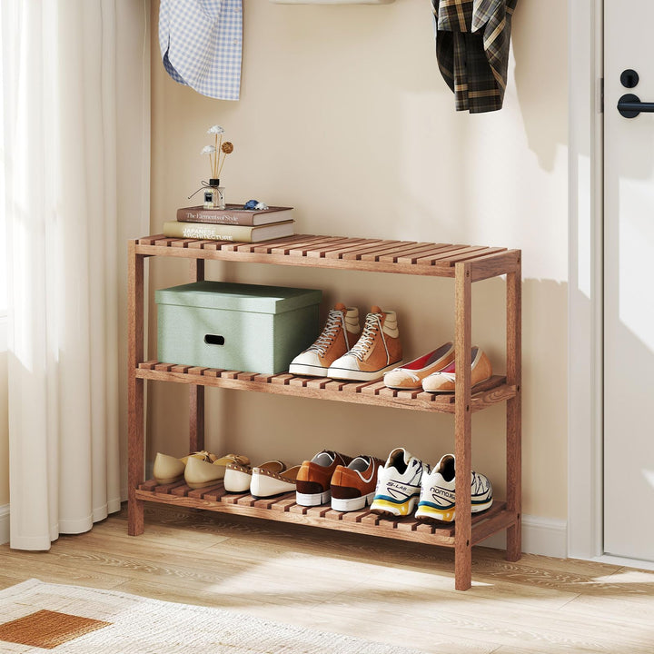 Giantex 3 Tier Wooden Bookshelf for Entryway Living Room Bedroom
