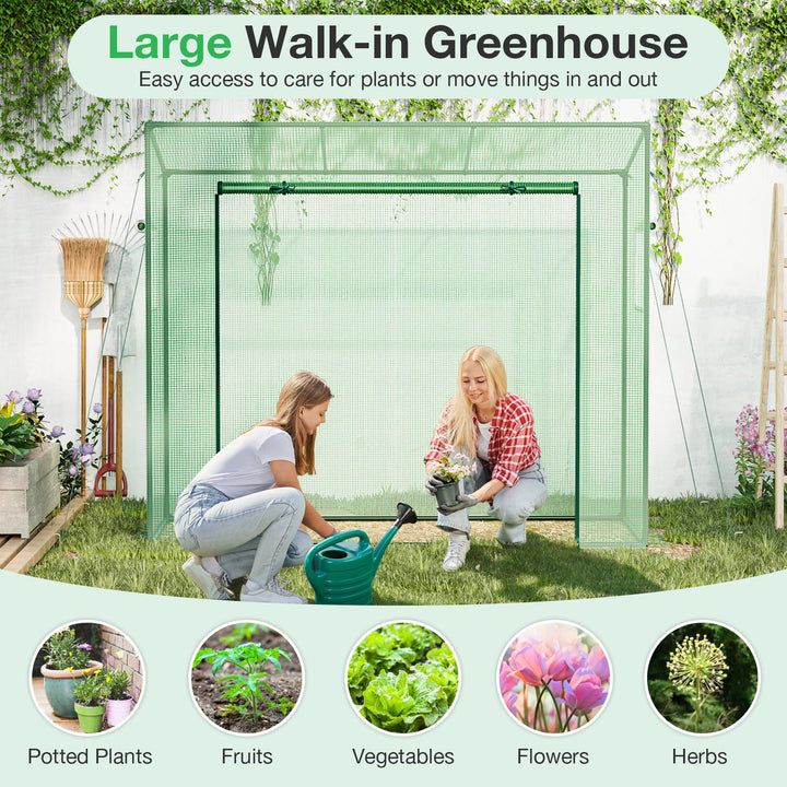 Giantex Outdoor Portable Mini Greenhouse w/ PE Cover &amp; 4 Ground Stakes &amp; Ropes