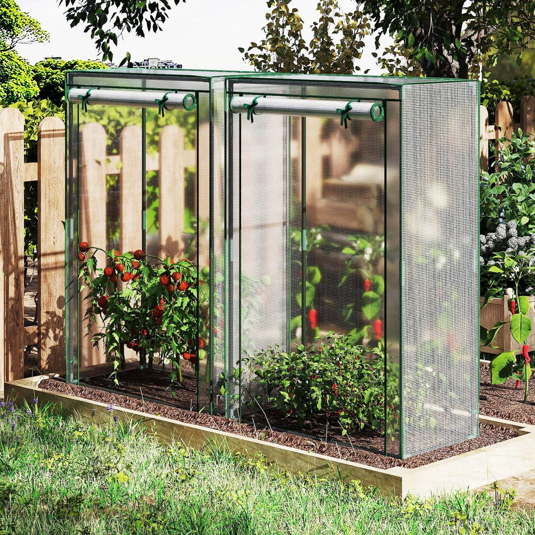 Giantex Portable Mini Greenhouse with Roll-Up Zippered Door