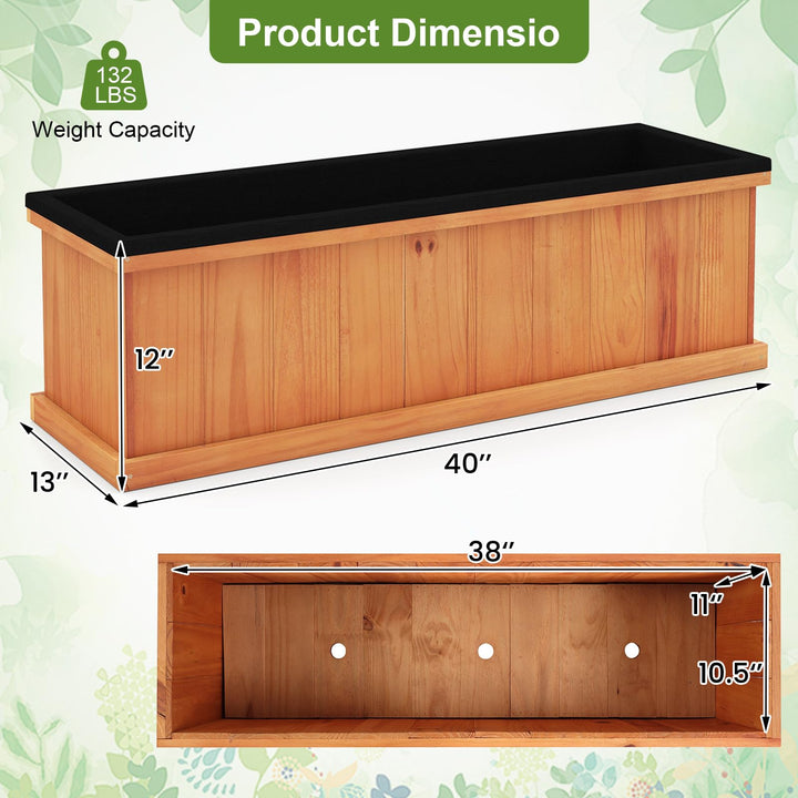 Giantex Outdoor Raised Garden Bed Set of 1/2 (40” x 13” x 12”)