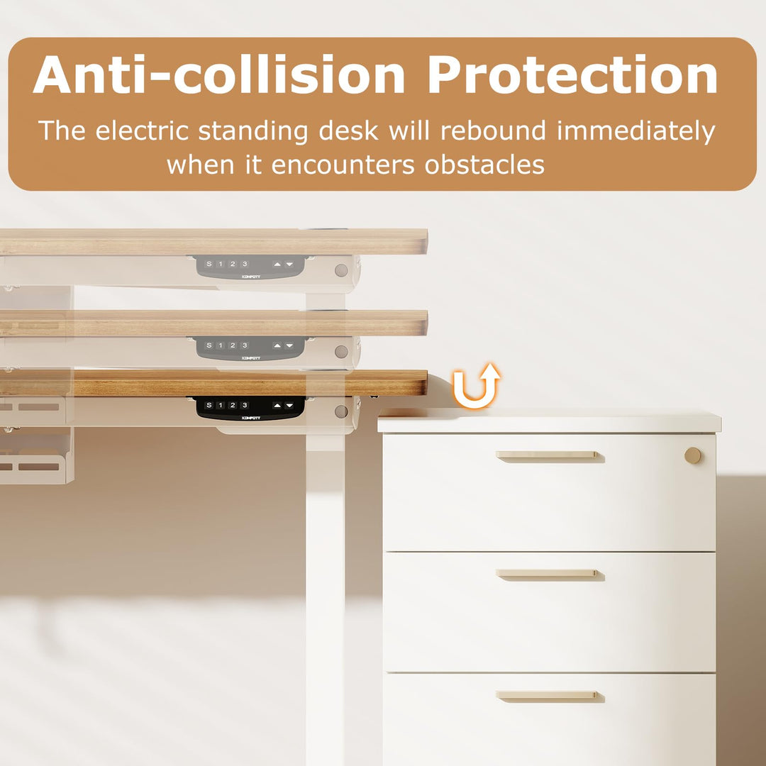 Giantex Electric Dual Motor Standing Desk | 48" x 24" Height Adjustable Sit Stand Computer Workstation w/3 Memory Height