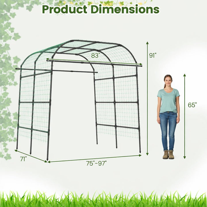 Giantex Metal Garden Arch Trellis for Climbing Plants Outdoor
