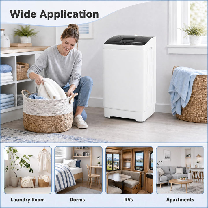 Giantex 7.7 lbs Full Automatic Washing Machine with 8 Preset Programs
