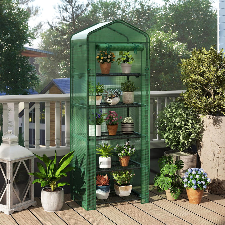 Giantex Mini Greenhouse Portable Plant Grow House with 5 Tier Shelves