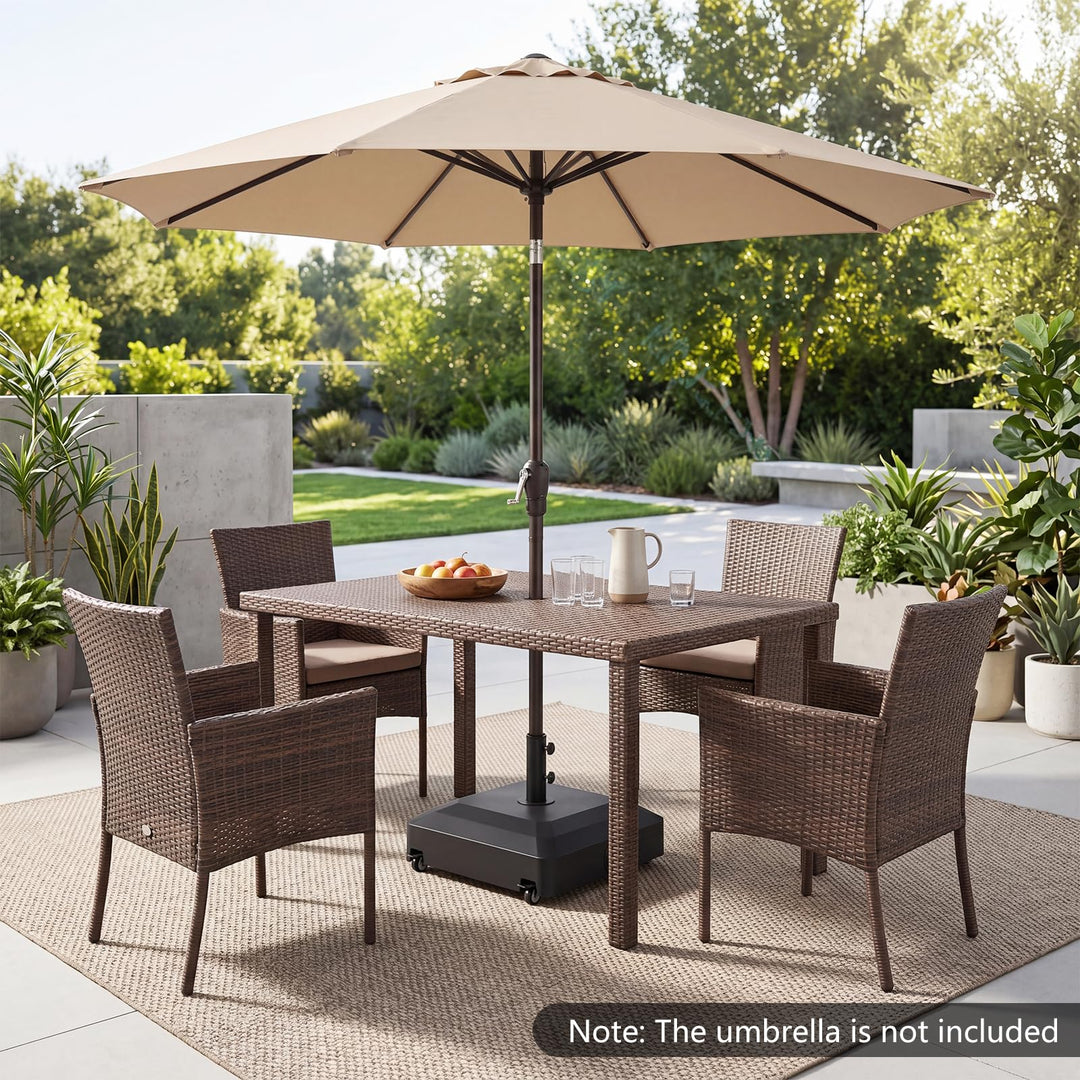 Giantex 150 lbs Fillable Patio Umbrella Base with Wheels Fits 1.3"-1.9" Poles