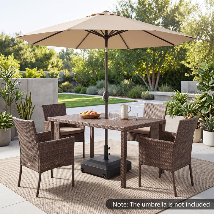 Giantex 150 lbs Fillable Patio Umbrella Base with Wheels Fits 1.3"-1.9" Poles