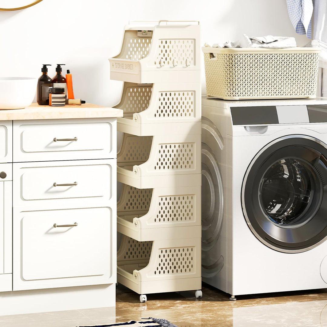 Giantex 6-Tier Rolling Laundry Cart with Wheels