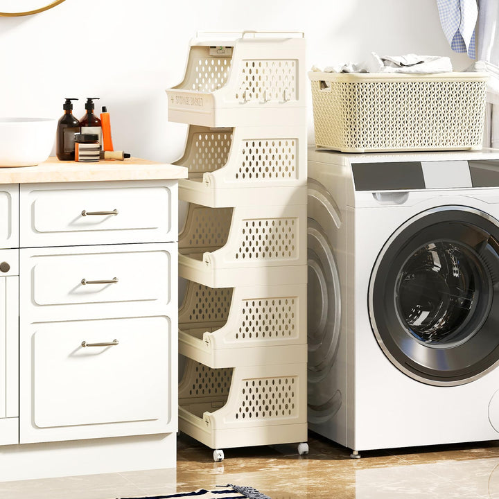 Giantex 6-Tier Rolling Laundry Cart with Wheels