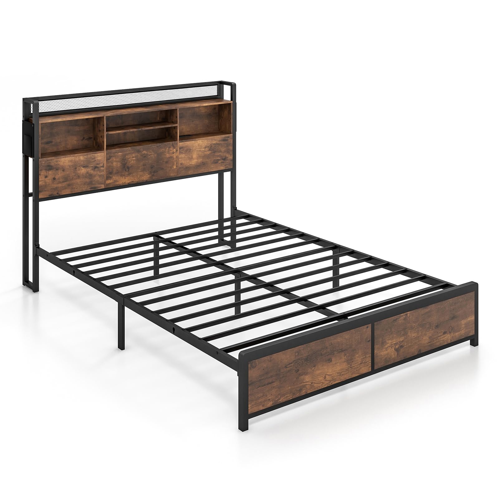 Giantex Bed Frame with Storage Headboard