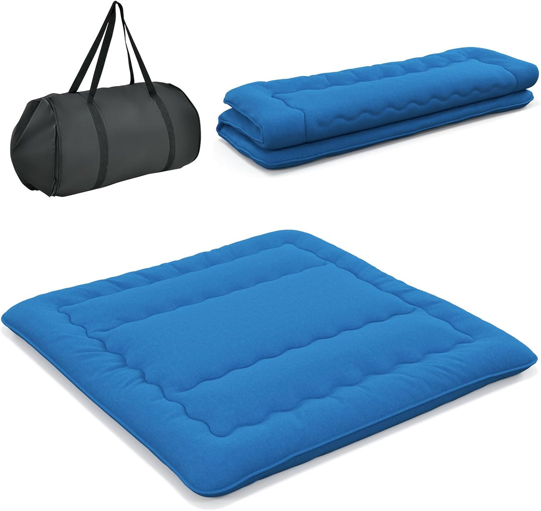 Giantex Japanese Floor Mattress Futon Mattress, Roll Up Mattress Tatami Mat with Washable Cover and Carry Bag
