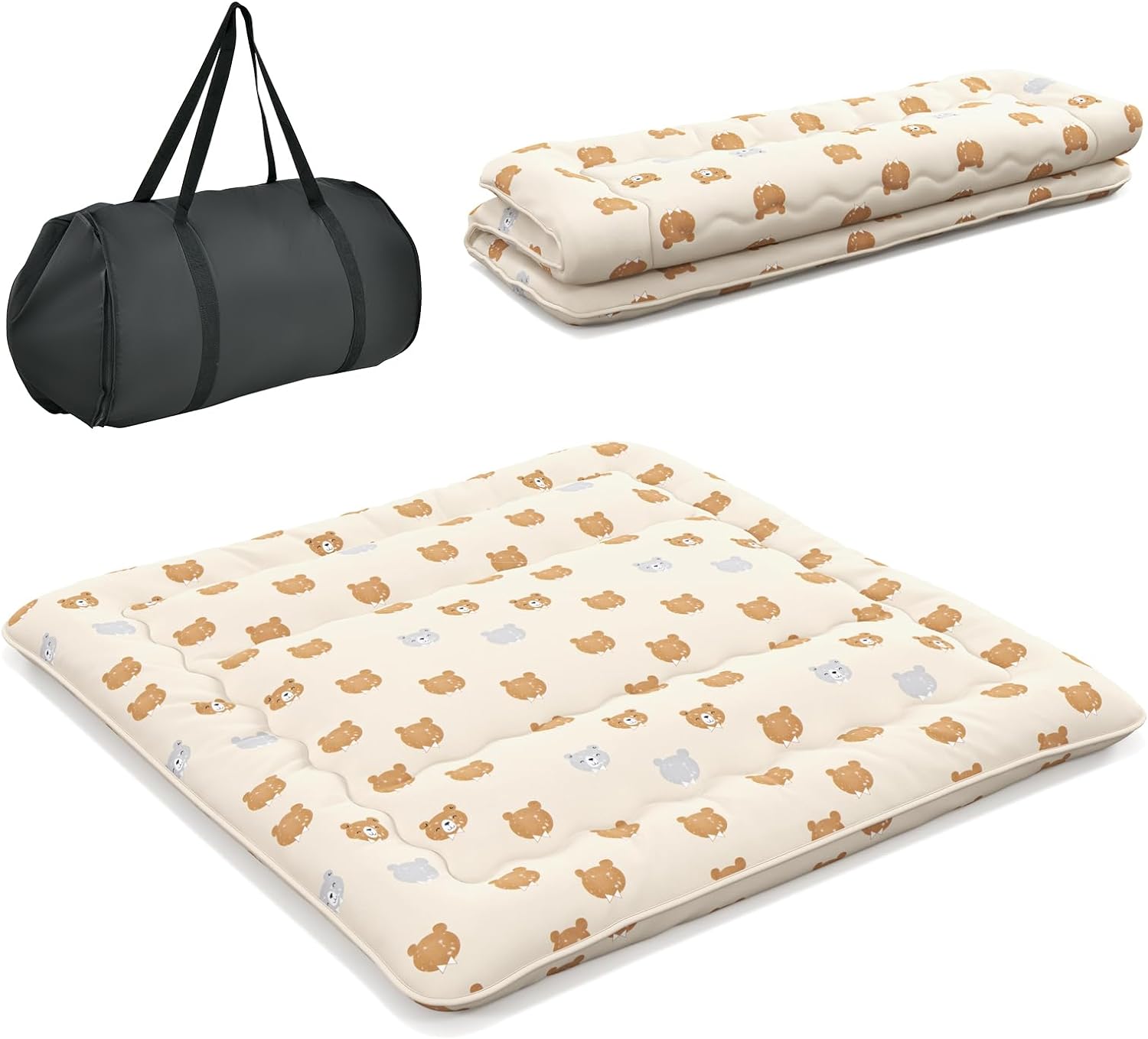 Giantex Japanese Floor Mattress Futon Mattress, Roll Up Mattress Tatami Mat with Washable Cover and Carry Bag