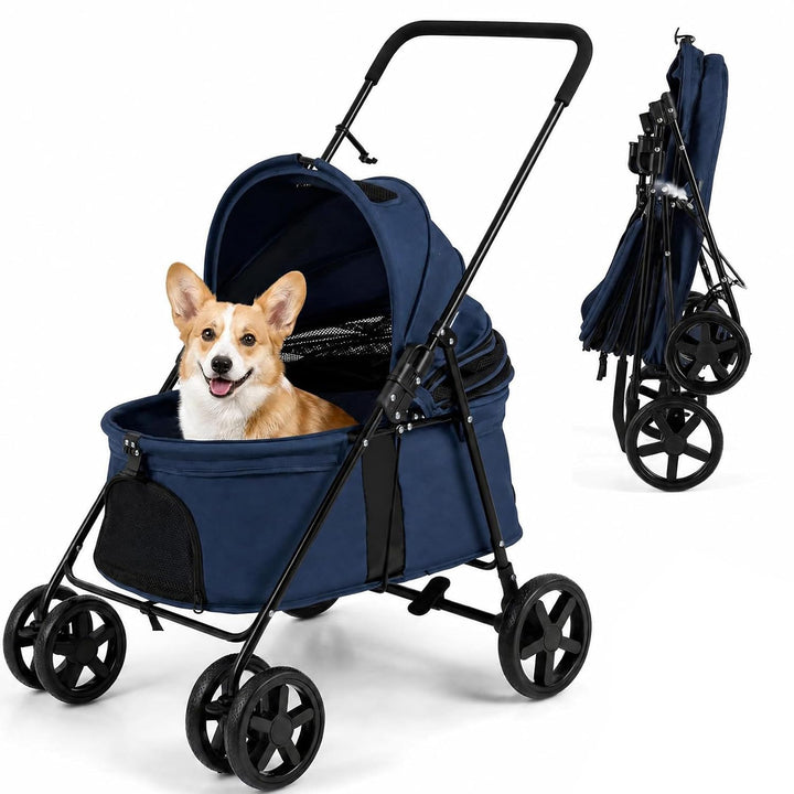 GIANTEX Pet Stroller for Small &amp; Medium Dogs &amp; Cats, Vet Visits &amp; Travel
