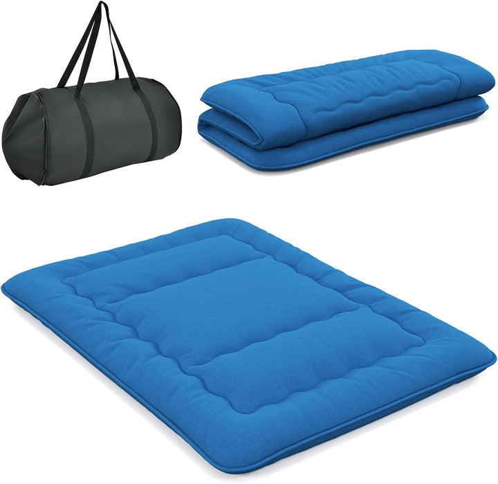 Giantex Japanese Floor Mattress Futon Mattress, Roll Up Mattress Tatami Mat with Washable Cover and Carry Bag