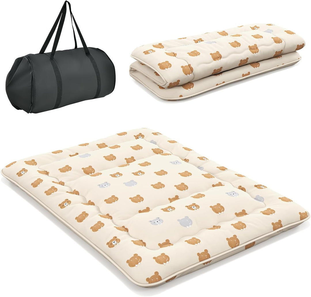Giantex Japanese Floor Mattress Futon Mattress, Roll Up Mattress Tatami Mat with Washable Cover and Carry Bag