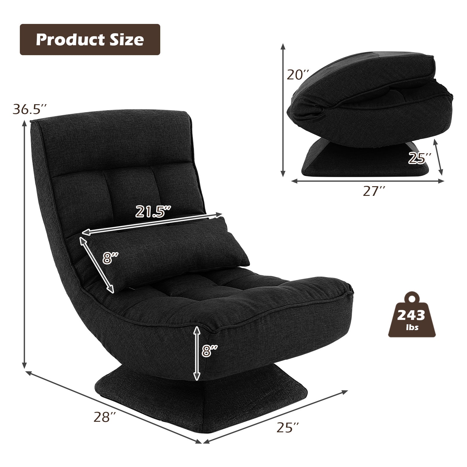 Giantex Floor Chair - Thumbnail 3