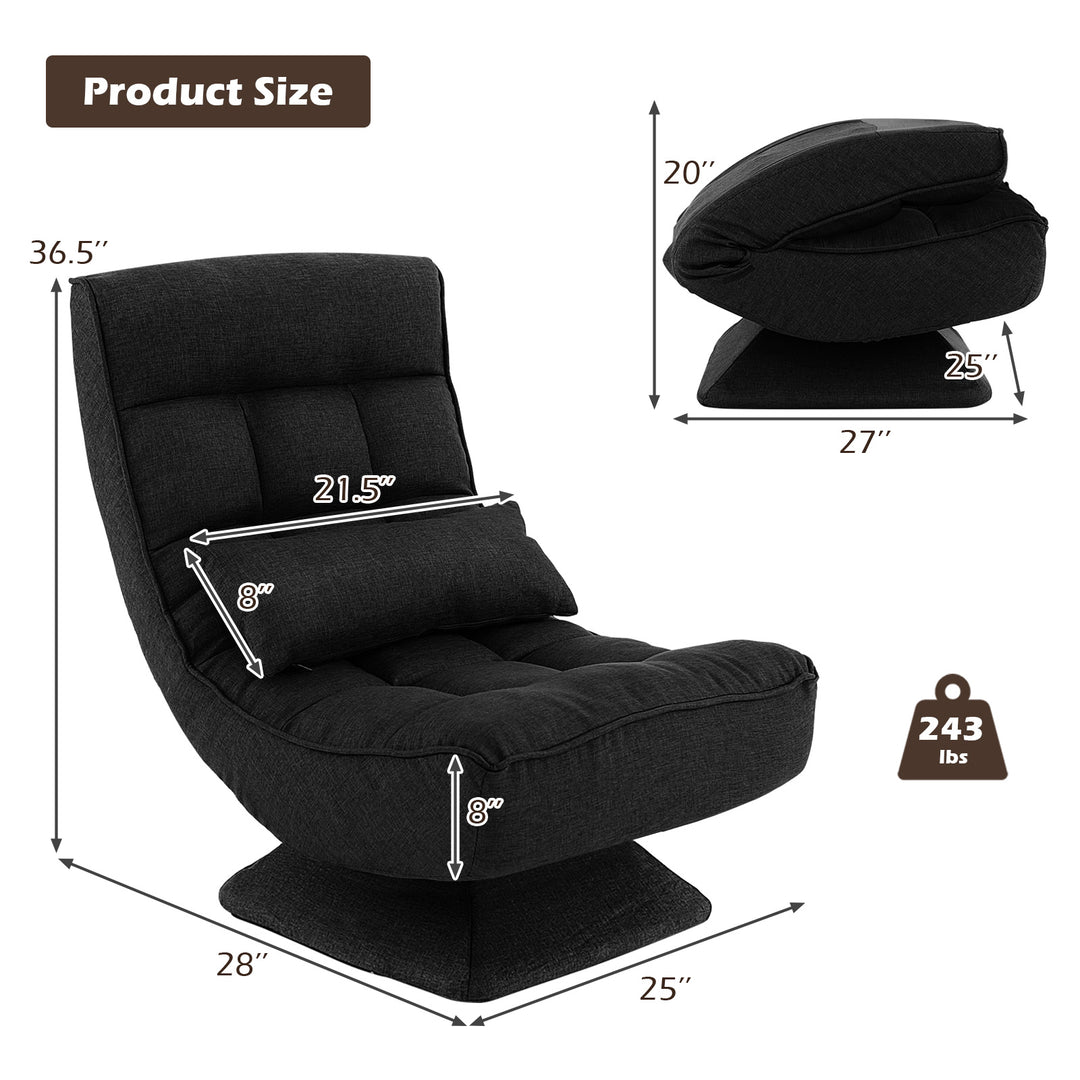 Giantex Adjustable Swivel Floor Chair - 5 Position Video Game Chair