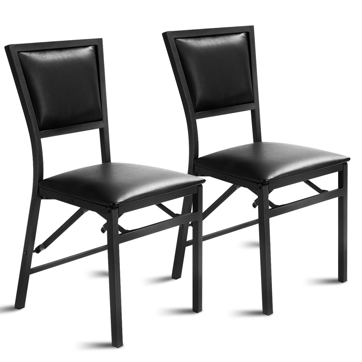 Metal Folding Chair Dining Chairs Home Restaurant Furniture - Giantex