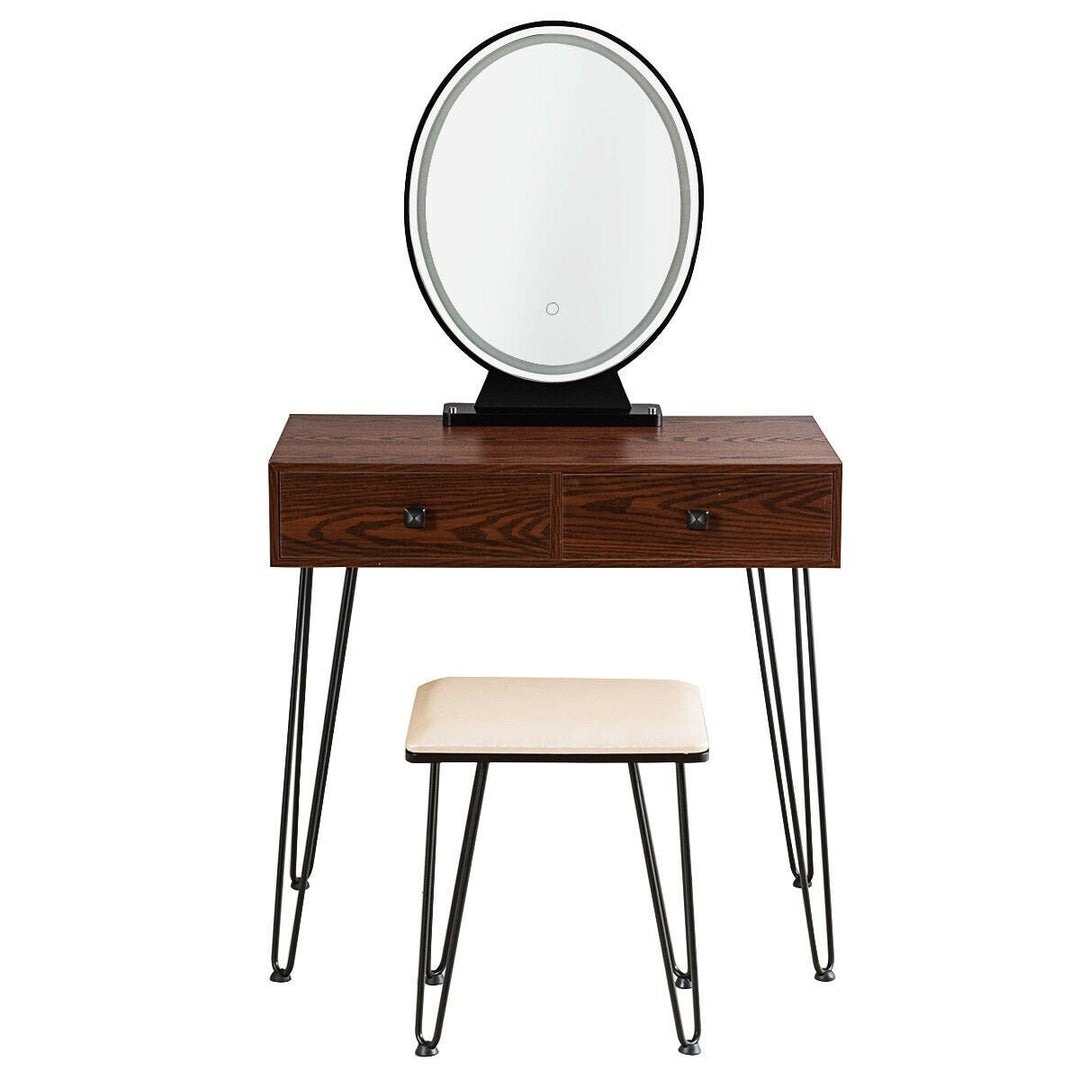 CHARMAID | Vanity Set with Lighted Mirror - Giantexus