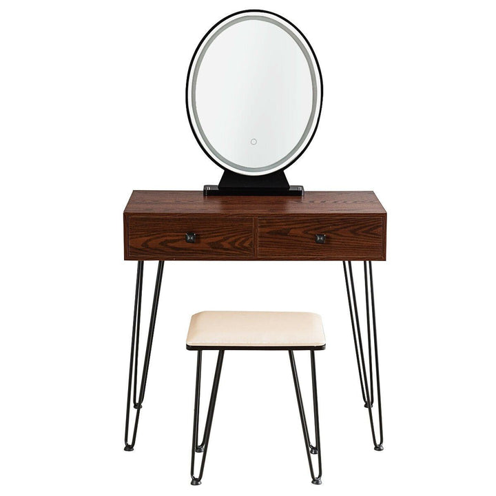 CHARMAID | Vanity Set with Lighted Mirror - Giantexus