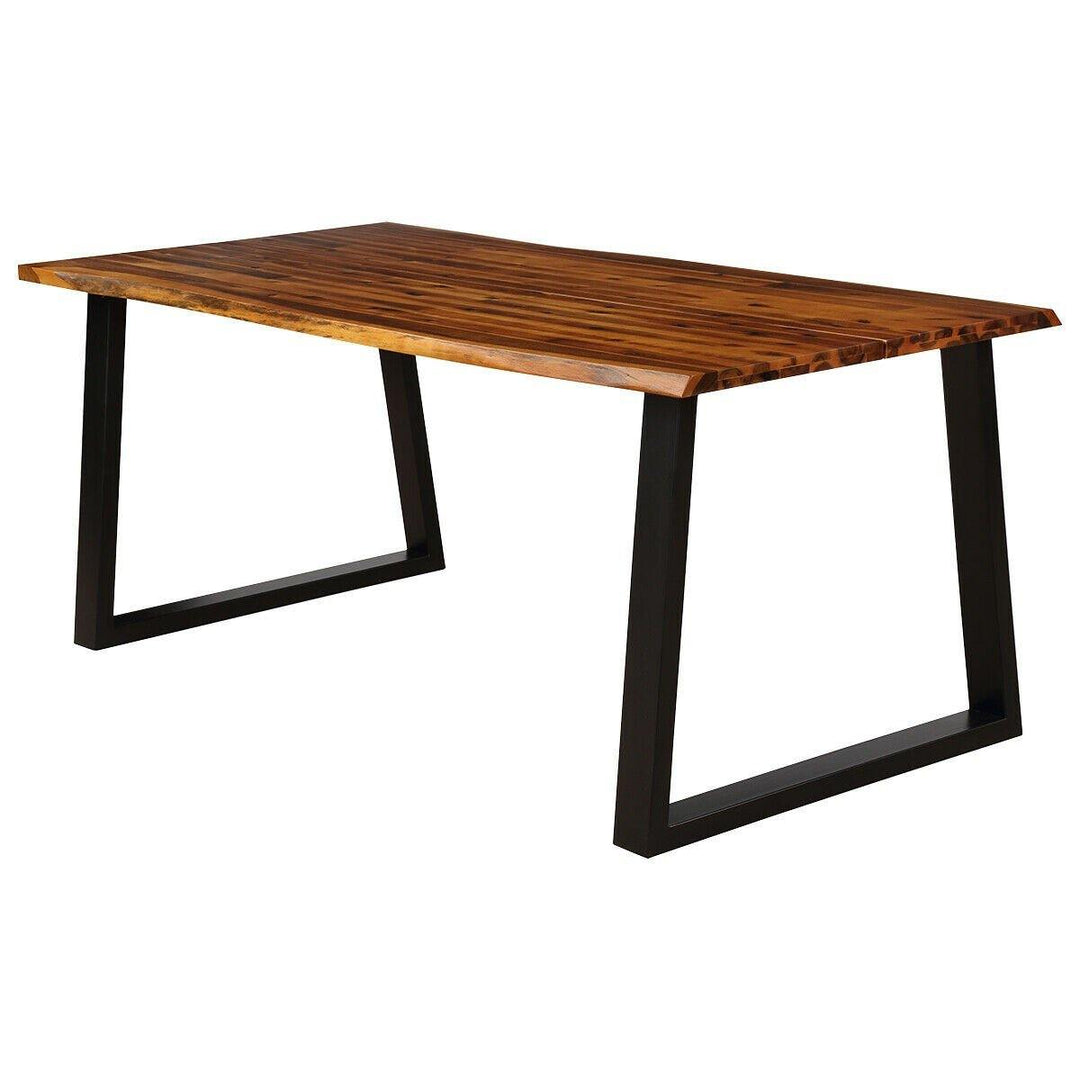 Rectangular Acacia Wood Dining Table Rustic Indoor &Outdoor Furniture - Giantexus