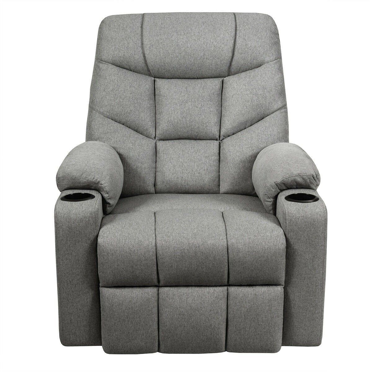 Power Lift Chair w/ 8 Point Massage & Lumbar Heat & 2 Side Pockets Cup Holders USB Charge Port