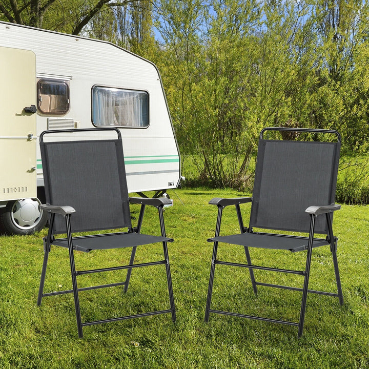 Set of 4 Folding Patio Chairs, Patio Dining Chairs