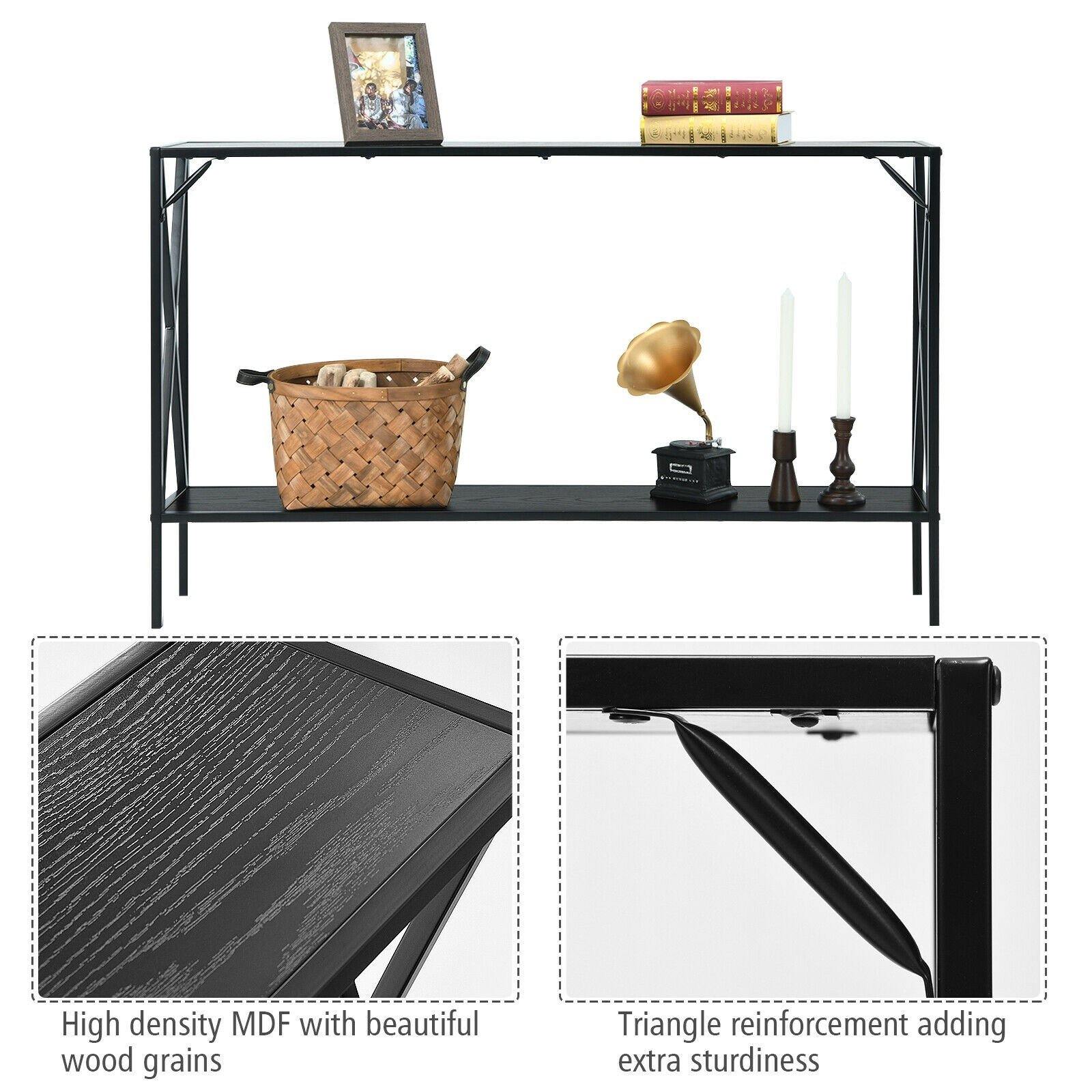 2-Tier 47.5 Inch Hallway Table for Entryway - Giantexus