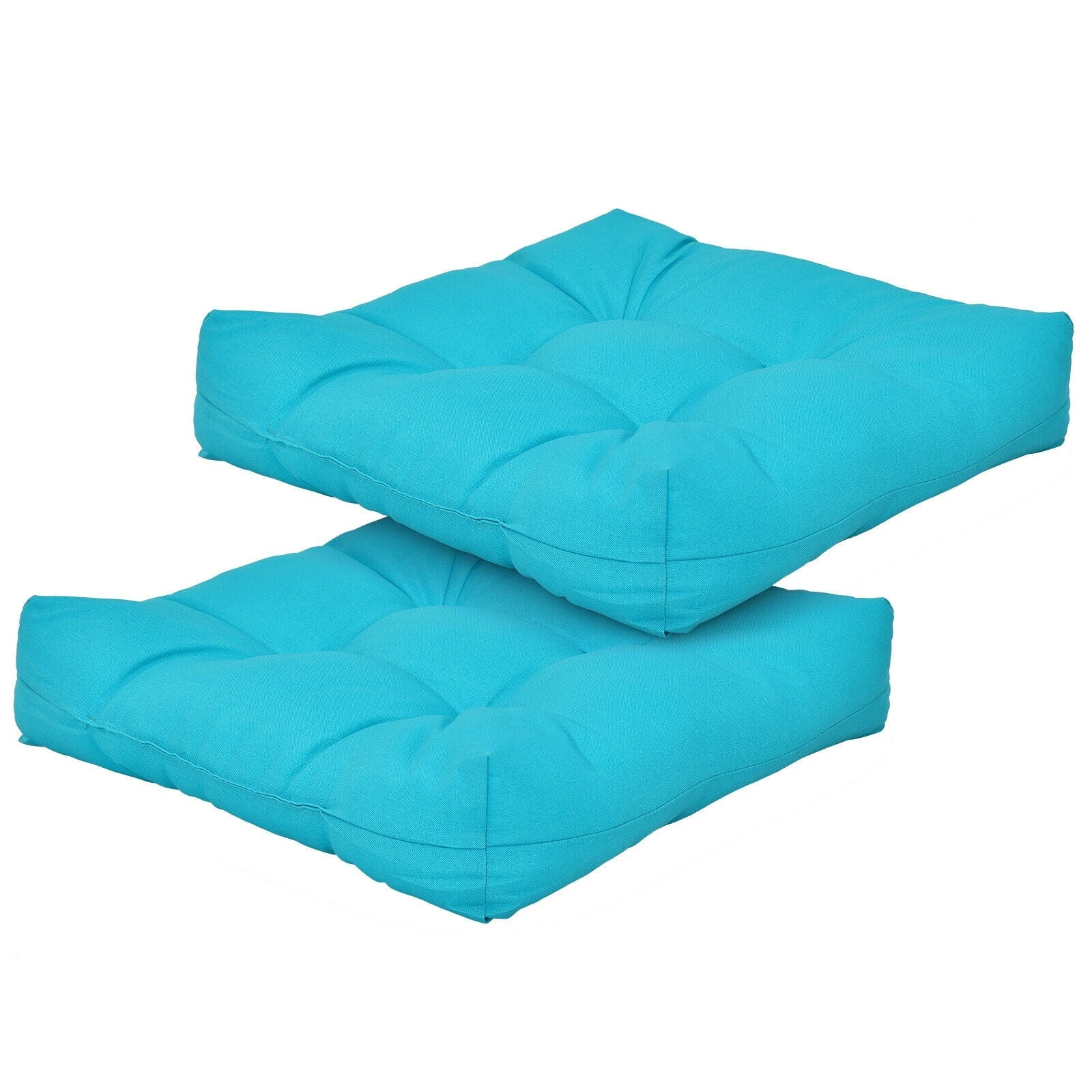 Giantex 2 Pack Tufted Patio Cushions, 4 Inch Thick Outdoor Chair Pads