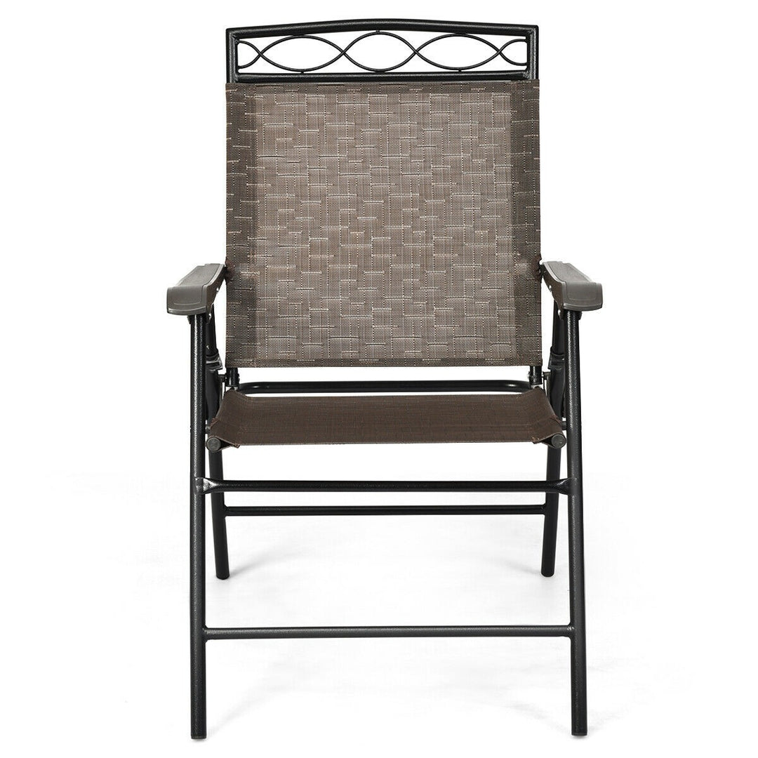 Set of 2 or 4 Patio Chairs, Outdoor Folding Lawn Chairs for Beach