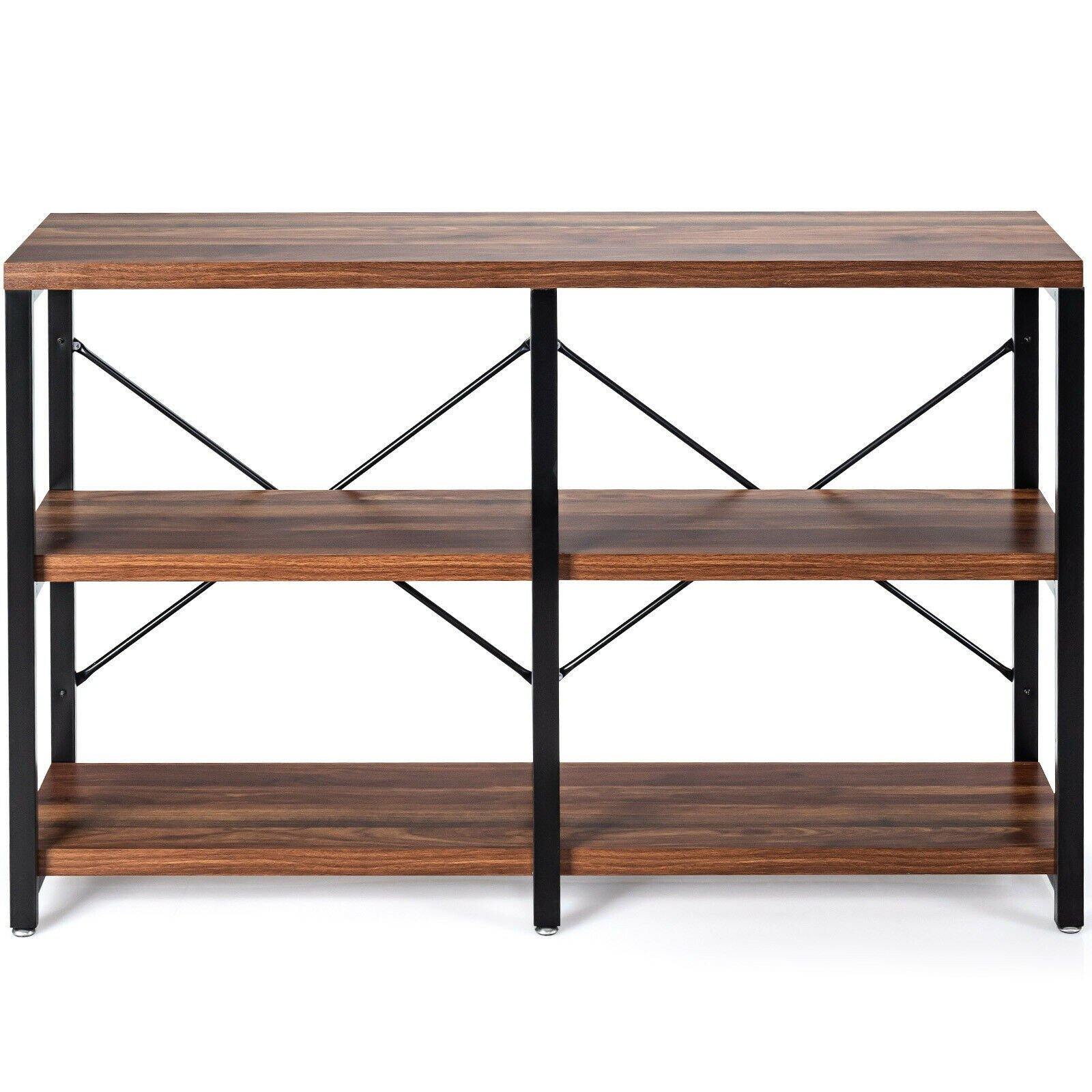3-Tier Console Table Sofa Side Table, Entryway Foyer Table - Giantexus