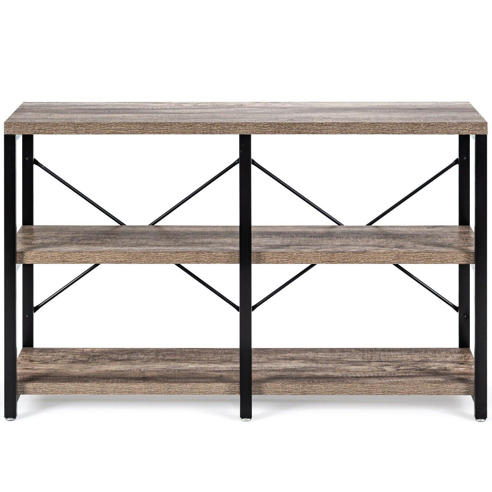 3-Tier Console Table Sofa Side Table, Entryway Foyer Table - Giantexus