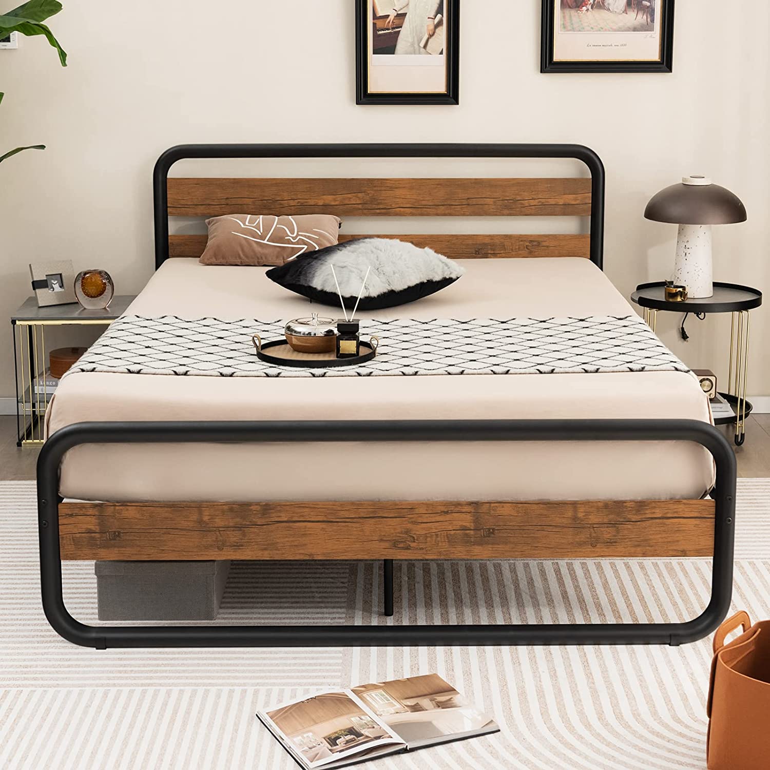 Full Size Metal Bed Frame, Platform Bed - Giantex