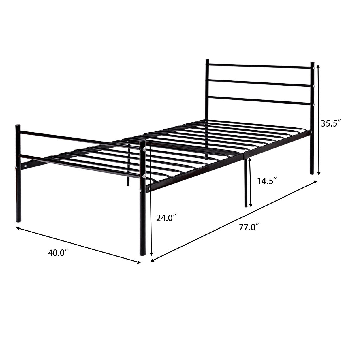 Giantex Platform Bed with Headboard and Footboard