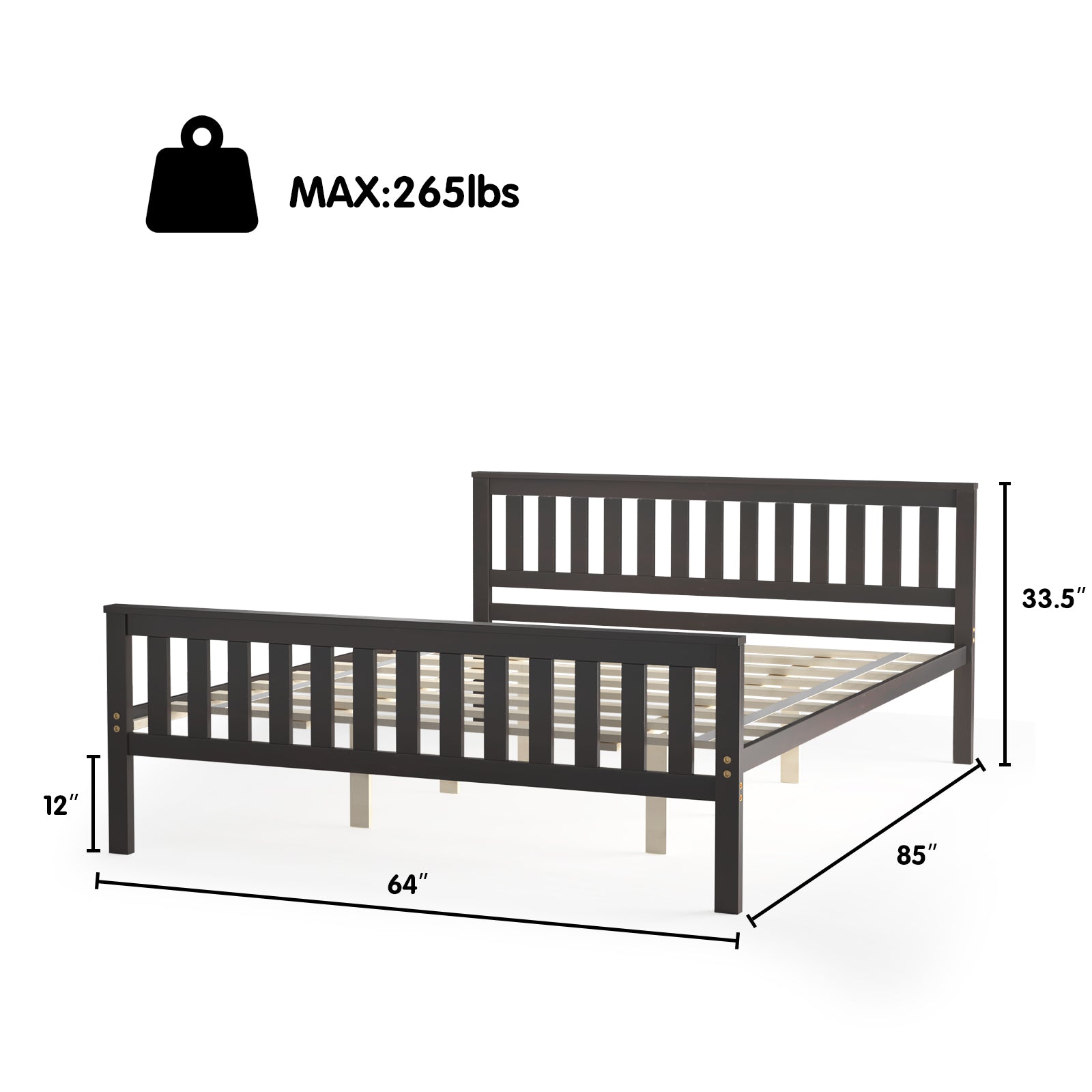 Queen Bed Frame with Valuable Under-bed Storage Space