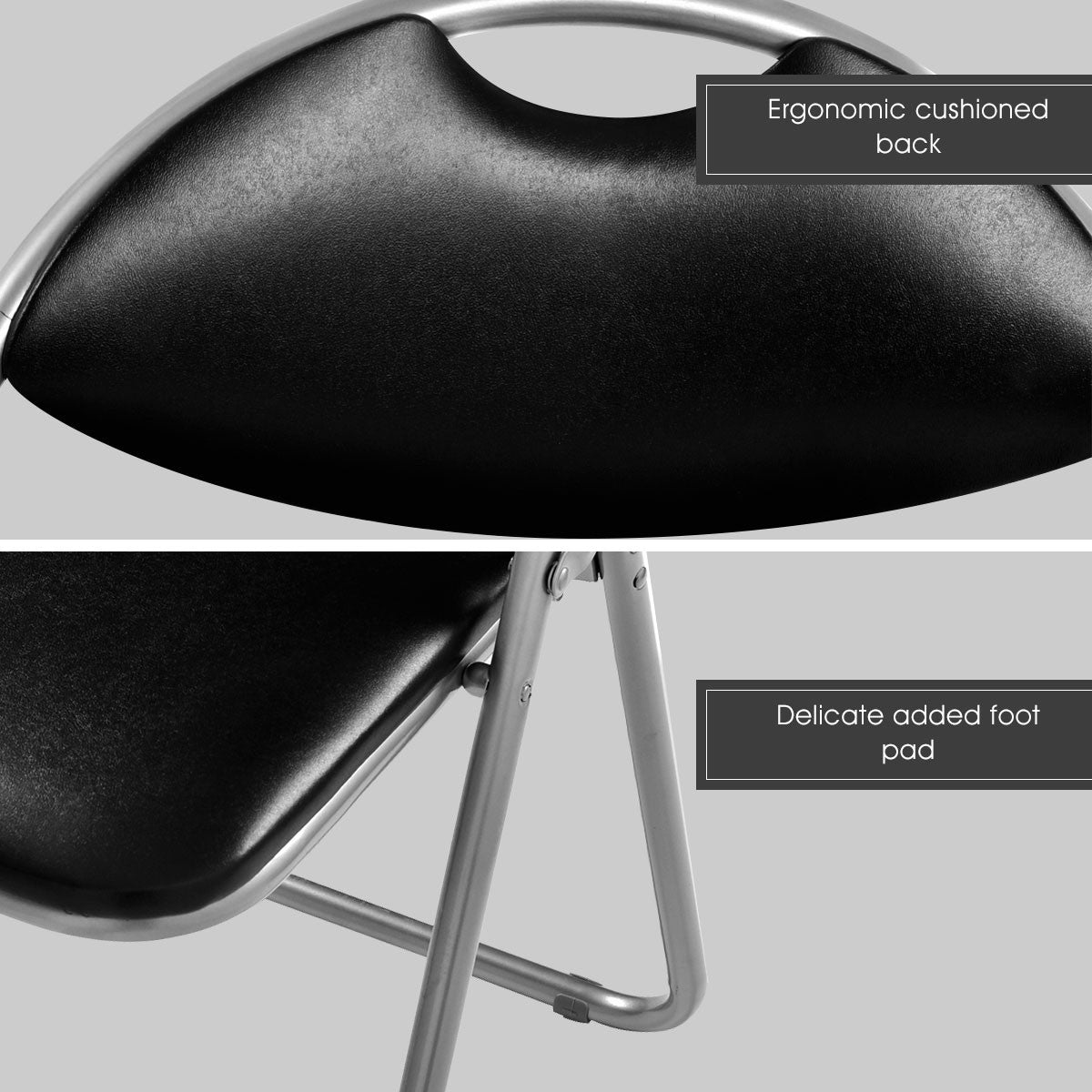 6 PCS Folding Chairs Set with Padded Seats and Carrying Handle - Giantexus