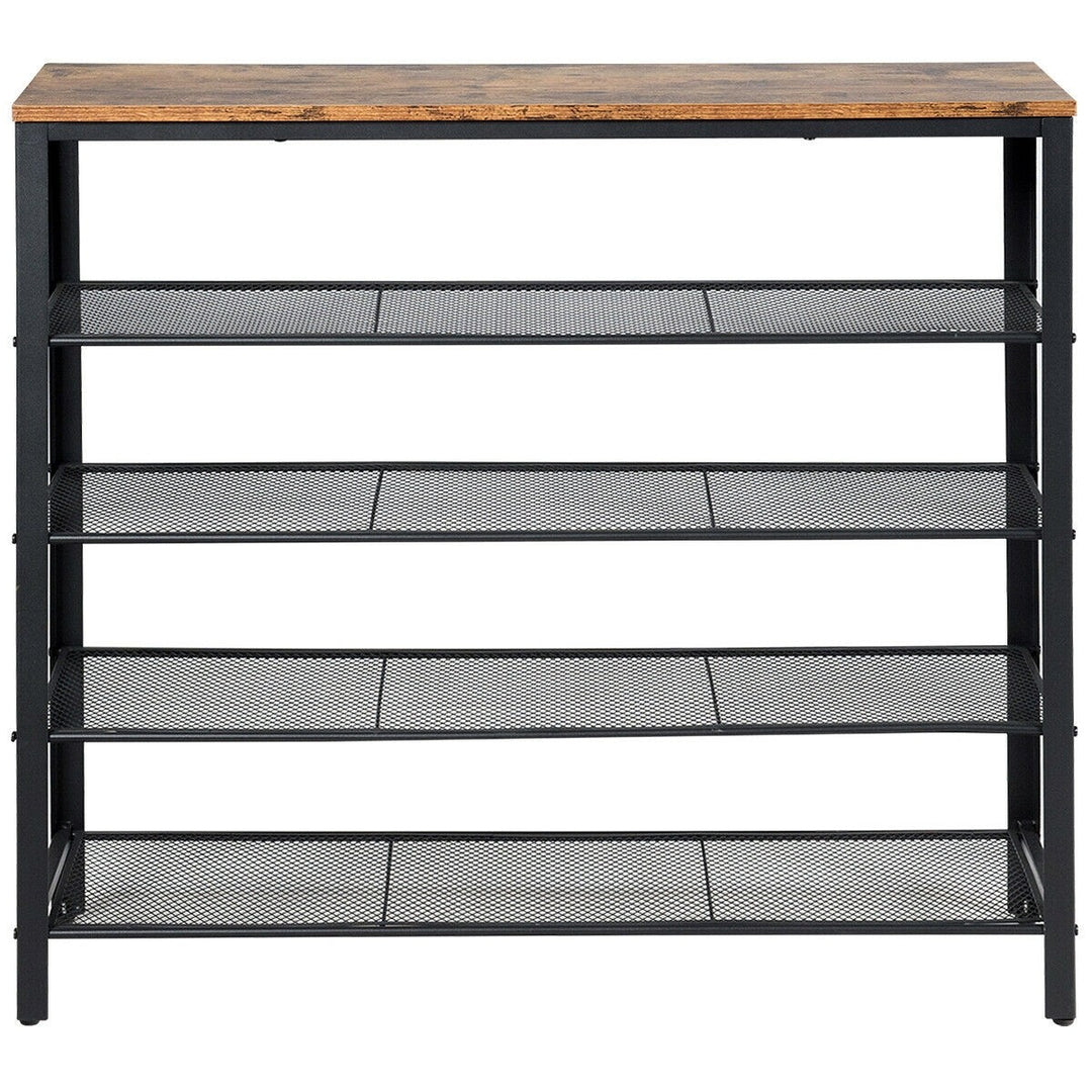 5-Tier Shoe Rack, Industrial Metal Shoe Storage Organizer - Giantexus