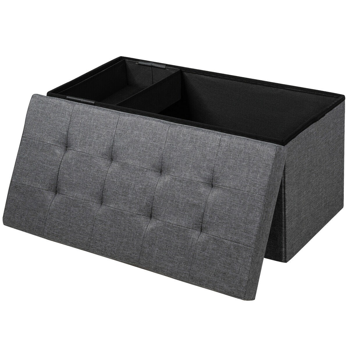 Storage Ottoman Footrest 31.5 Inch Fold-able Toy Organizers