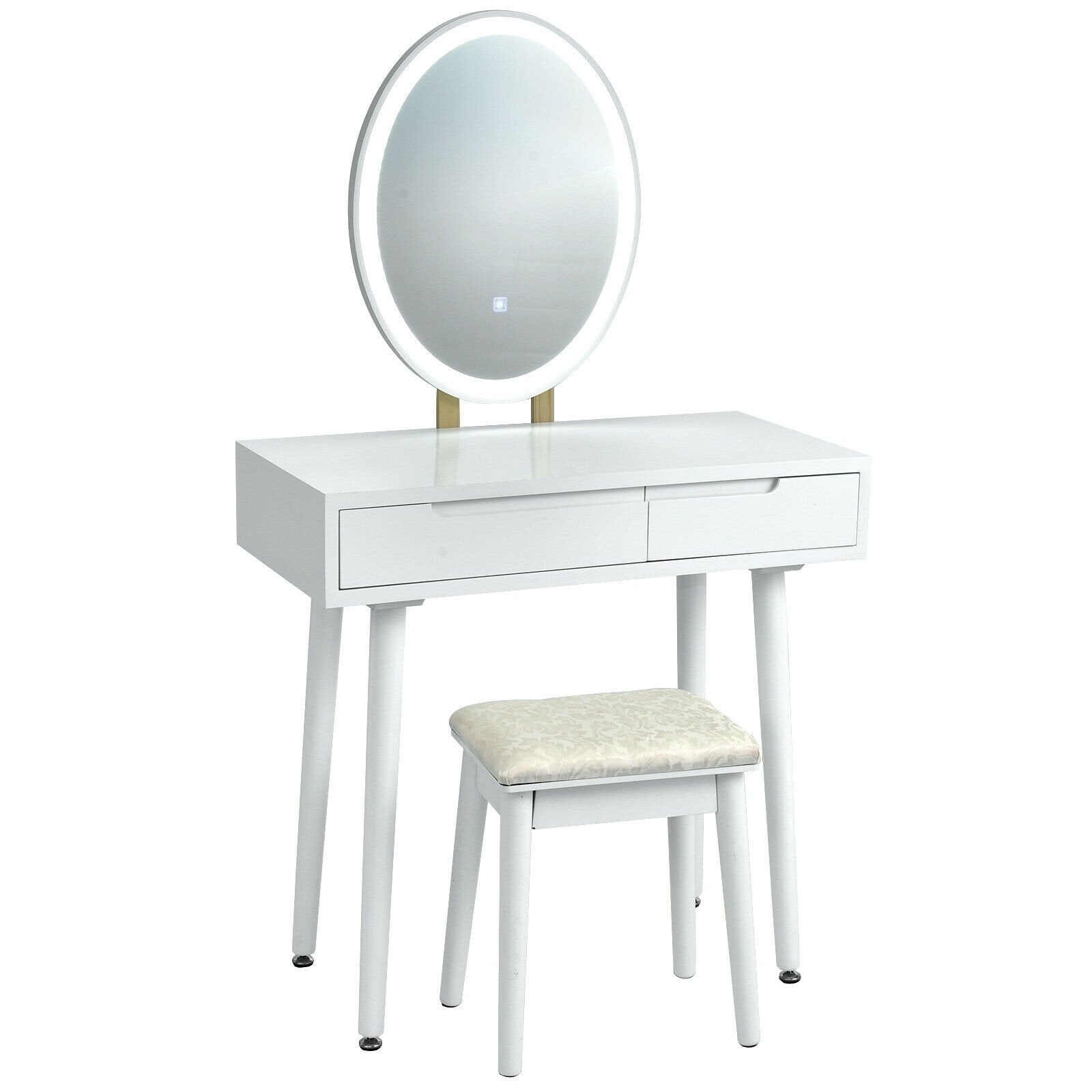 CHARMAID Vanity Set with Lighted Mirror - Giantexus